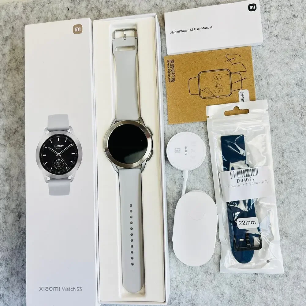 NIB XIAOMI Smart Watch S3 Bezel Design 1.43  Silver  Bluetooth + Extras!